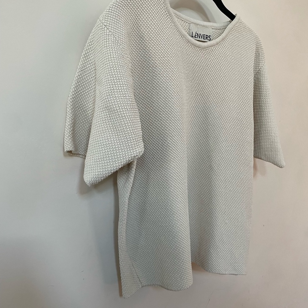 Lenvers Textured Knit Cream Top